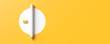 © Salih - White pencils isolated on yellow background with copy space. Creative background for education or business concept design. 3D illustration.