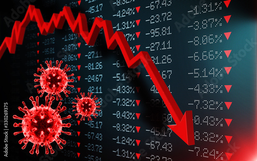 Cuadros en Lienzo Impact of the virus on the world economy