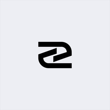vector letter z mono line logo design template