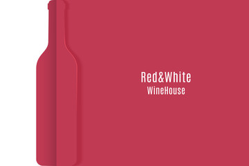 Wall Mural - Wine banner. Cut paper red and white wine vector