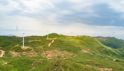 Wind power generation on the mountain