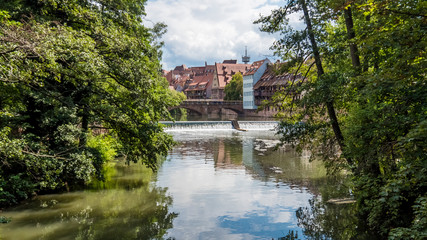 Wall Mural - Max bridge over the Pegnitz river, Nuremberg