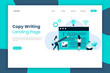 © Hengki - Content writing website interface landing page template. Landing page template