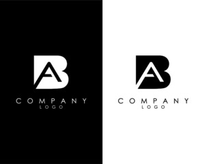 Initial Letters BA, AB abstract company Logo Design vector