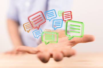 Online people network. Using internet for communication..