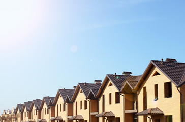 newly built homes in a residential estate