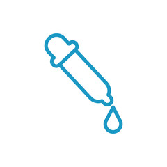 Poster - medicine drug dropper line style icon