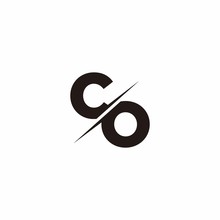 CO Logo Letter Monogram Slash With Modern Logo Designs Template