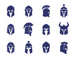 helmets set, spartan, greek and roman, gladiator helmet