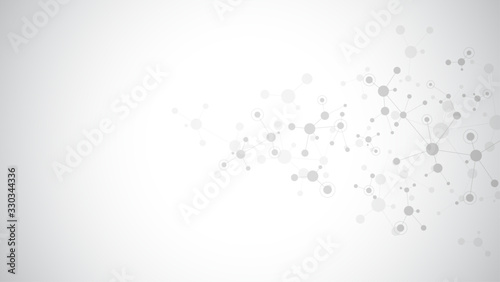 Cuadros en Lienzo Abstract background of molecular structures