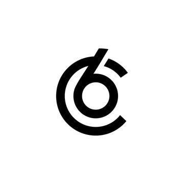 C6,6C letter logo design vector