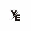 © Gariss - Logo Monogram Slash concept with Modern designs template letter YE