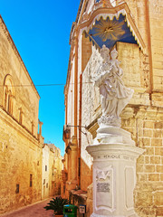 Sticker - Figure of Saint at corner of street in Mdina