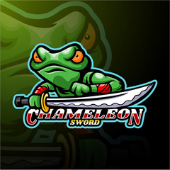 Poster - Chameleon esport logo mascot design