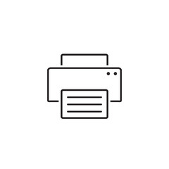 Poster - Print line icon on the white background. Vector
