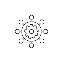 Poster - Project management vector line icon. Pixel perfect vector graphics