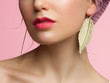 © evgeniyasht19 - Close-up of woman's lips with bright fashion red glossy makeup. Macro bloody lipgloss make-up