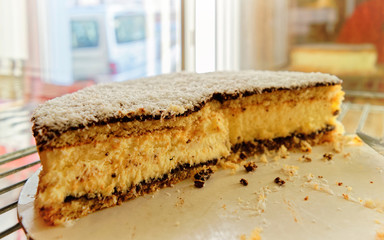 Italian cream cake in Florence