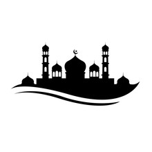 Mosque Icon Vector Illustration Design Template