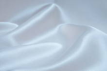 White Satin Fabric As Background