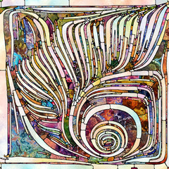 Wall Mural - Advance of Stained Glass