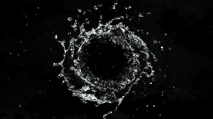 Poster - Super slow motion of rotating water in twister shape. Filmed on high speed cinema camera, 1000 fps.