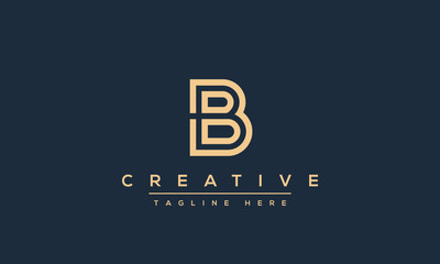 Aufkleber - Modern abstract letter B logo design. Minimal B initial based icon. Initial BB vector 