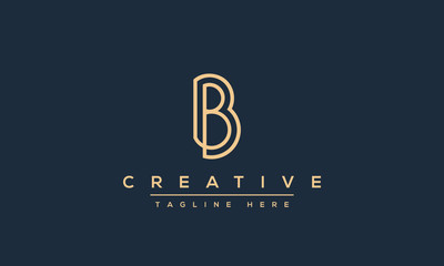 Aufkleber - Modern abstract letter B logo design. Minimal B initial based icon. Initial BB vector 
