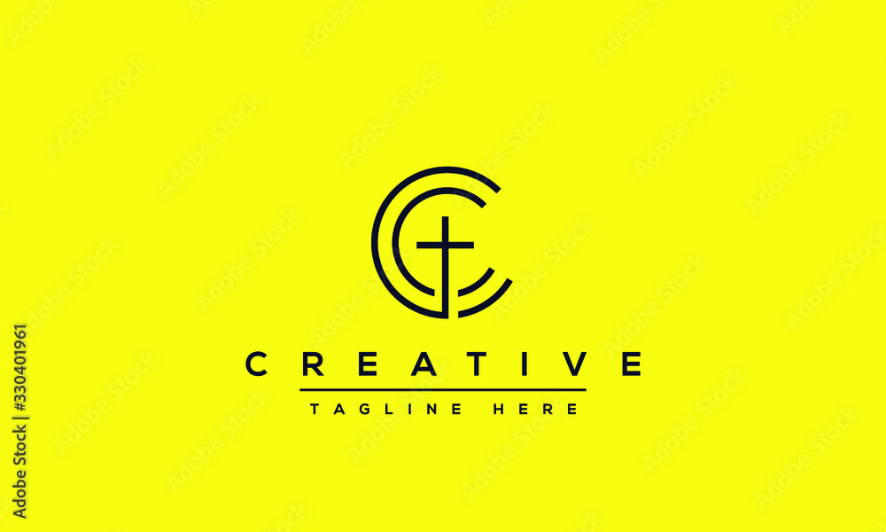 Modern creative letter C logo design. Minimal C, CC initial based ...
