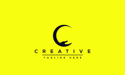 Aufkleber - Modern creative letter C logo design. Minimal C, CC initial based vector icon.