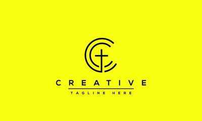 Aufkleber - Modern creative letter C logo design. Minimal C, CC initial based vector icon.