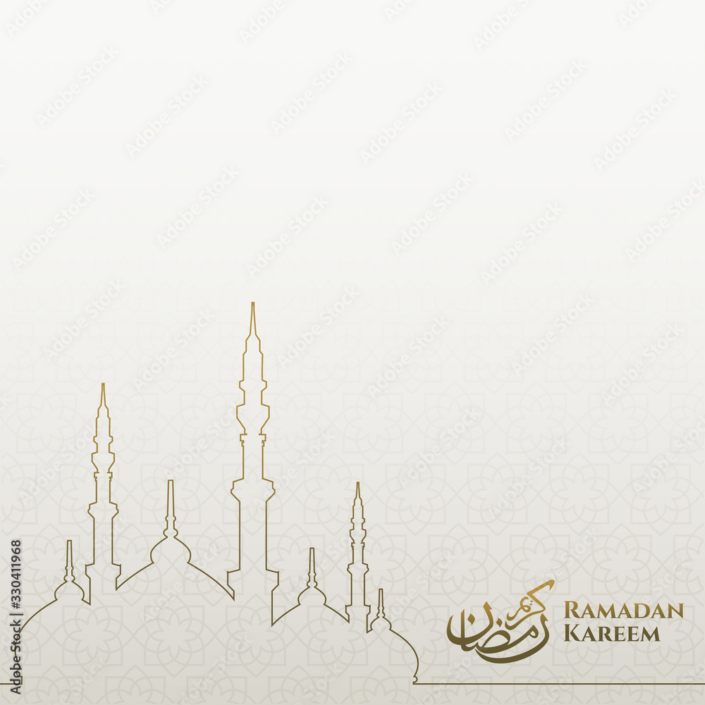 Arabic calligraphy design for Ramadan Kareem, Islamic Background Stock