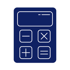 Canvas Print - calculator math finance, silhouette style icon