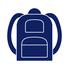 Poster - school briefcase, silhouette style icon