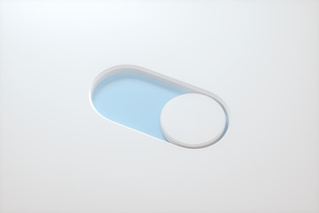 Poster - Slide switch and touch button, science and technology, 3d rendering.