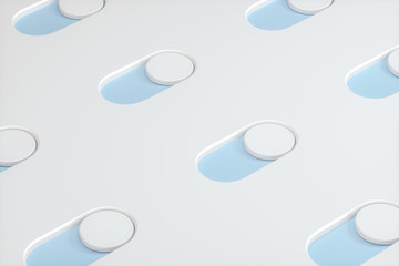 Poster - Slide switch and touch button, science and technology, 3d rendering.