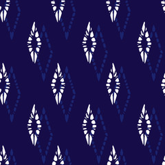 Wall Mural - Vector blue monochrome simple diamond polka dot seamless pattern. Suitable for textile, gift wrap and wallpaper.