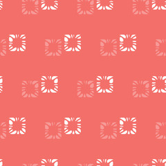 Wall Mural - Vector red shibori simple square polka dot seamless pattern. Suitable for textile, gift wrap and wallpaper.