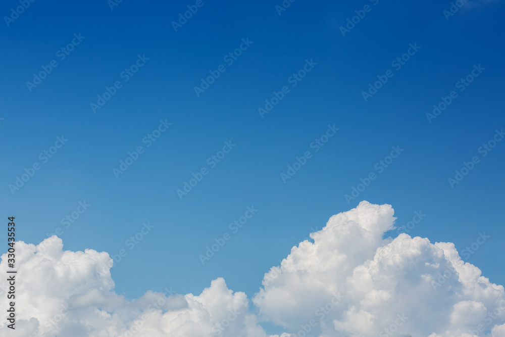 fluffy white cloud above clear blue sky background Stock Photo | Adobe ...
