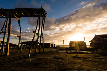 sunset on the beach