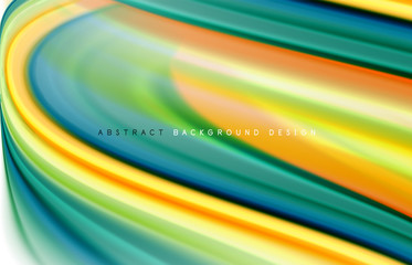 Abstract background - fluid color gradient waves, with dynamic motion line effect. Vector Illustration For Wallpaper, Banner, Background, Card, Book Illustration, landing page