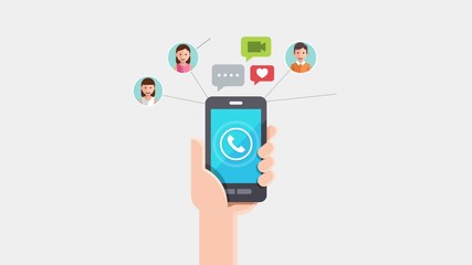 Wall Mural - social media network people and smartphone conceptual with alpha selection shape graphic style hd an