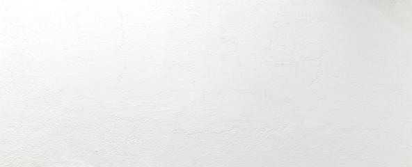 Panorama blank concrete white rough wall for background. Beautiful white wall surface background pattern.