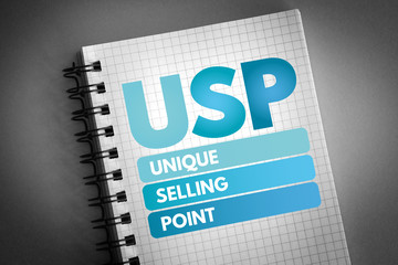 Wall Mural - USP - Unique Selling Point acronym, business concept background