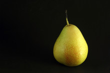 Pear On Black Background