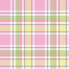 Canvas Print - checkered background of stripes in pink, yellow, orange, green and purple