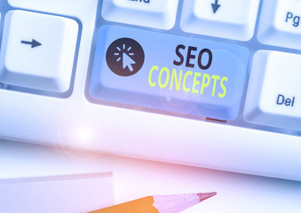 Poster - Handwriting text Seo Concepts. Conceptual photo a process of increasing the quality of website traffic