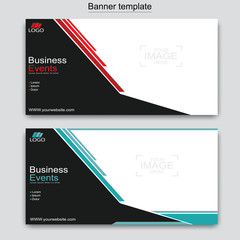 Abstract business banner template design.