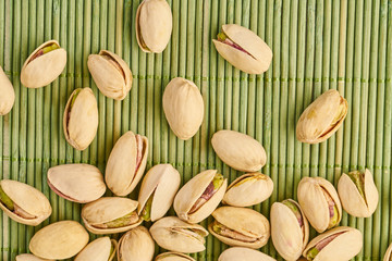 Wall Mural - fresh pistachios close-up