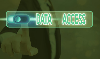 Fototapete - Word writing text Data Access. Business photo showcasing a user s is ability to access data stored within a database